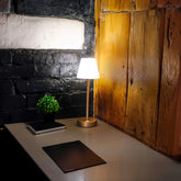 Sorong Slim Cordless LED Outdoor Table Lamp Brass 13"